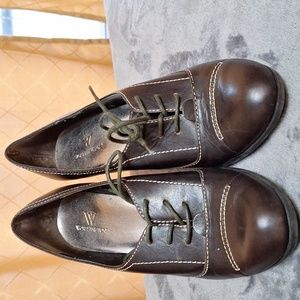 Worthington Brown Leather high heel loafer